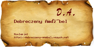 Debreczeny Amábel névjegykártya